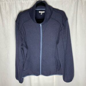 Ocean Coast Blue Zip Up Sweater Size XL